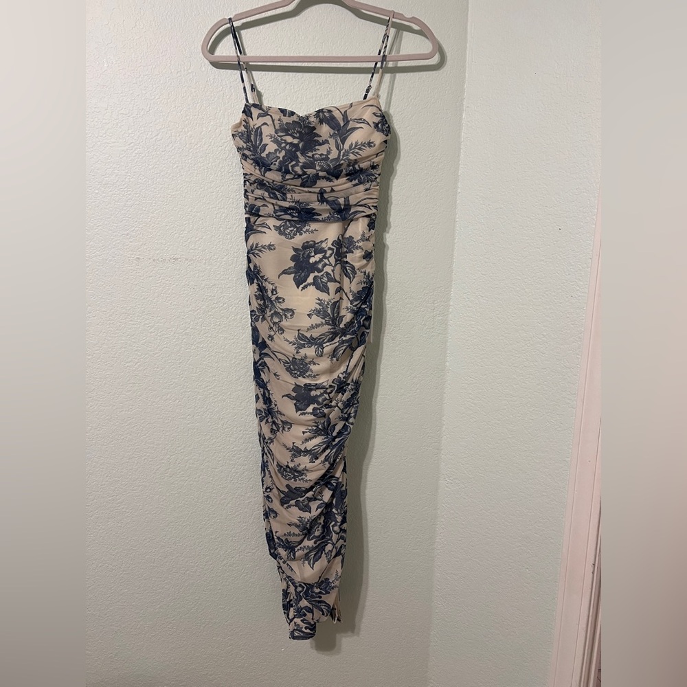 Express Floral Print Rouched Women Dress